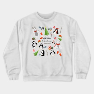 Merry Christmas drawings stickers set transparent background Crewneck Sweatshirt
